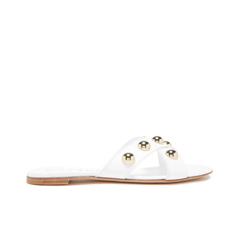 Casadei Ellen Slide Slippers Women's White-1