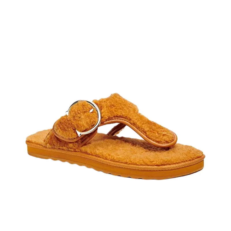 COACH Rubber Sole Slip Resistant Flip Flops Women's Orange-2