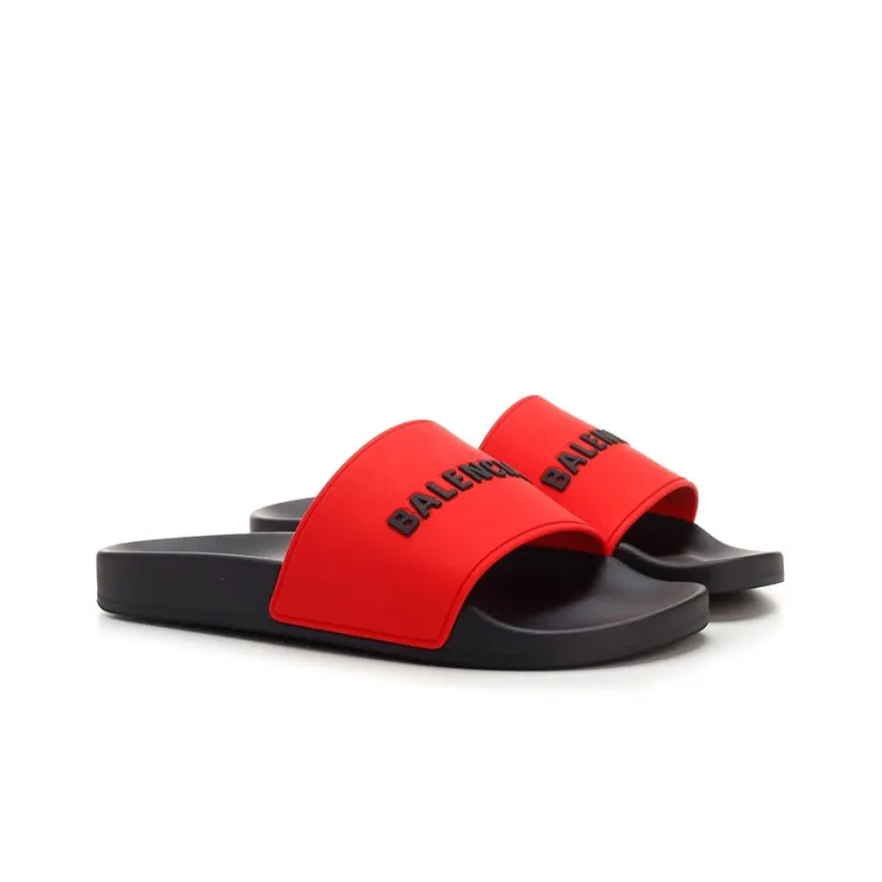 Balenciaga Pool Slides 'Blood Red'-1