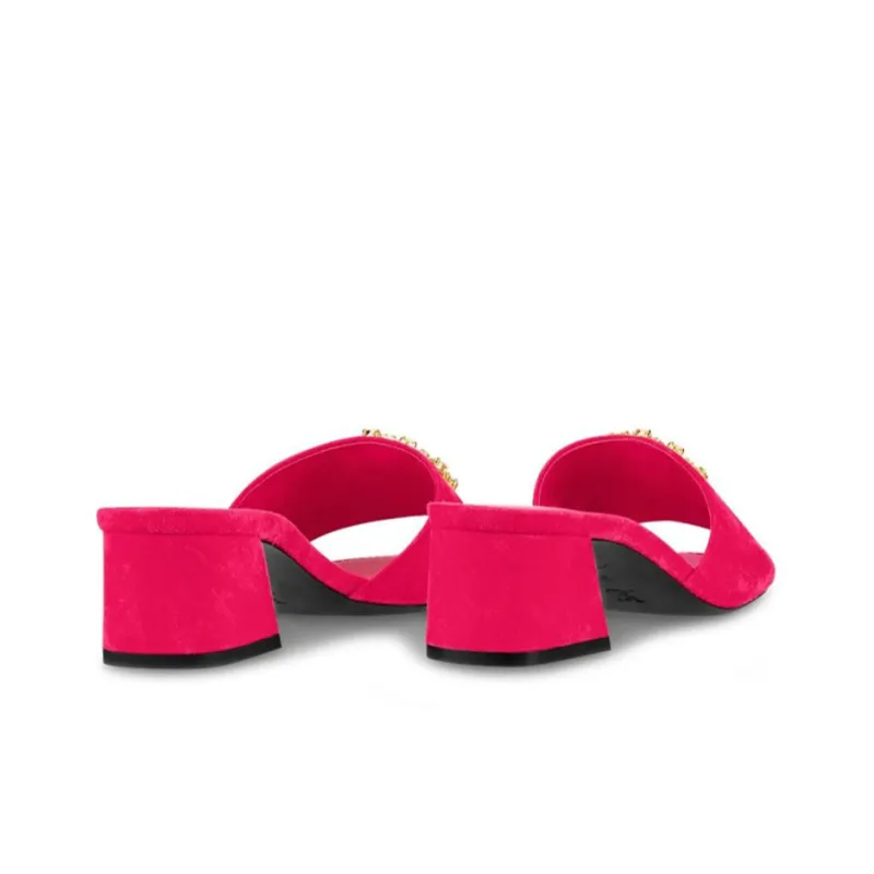 LOUIS VUITTON Madeleine Abrasion Resistant Slide Slippers Women's Raspberry Pink-3
