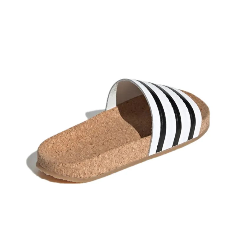 Adidas Adilette Slides Cork White Black Women's-3