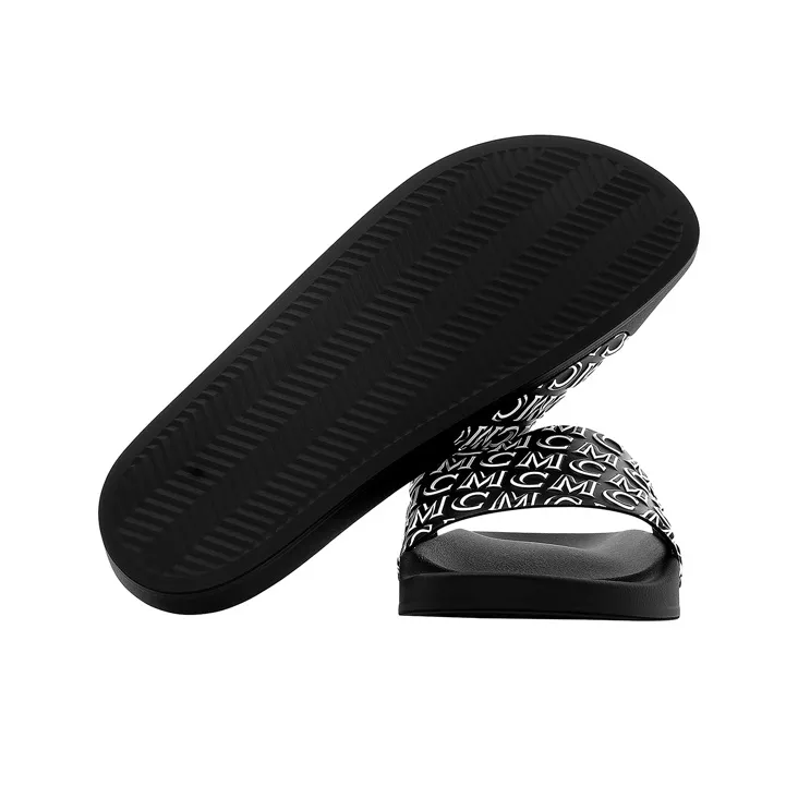 MCM Slide Slippers Women's Black-4
