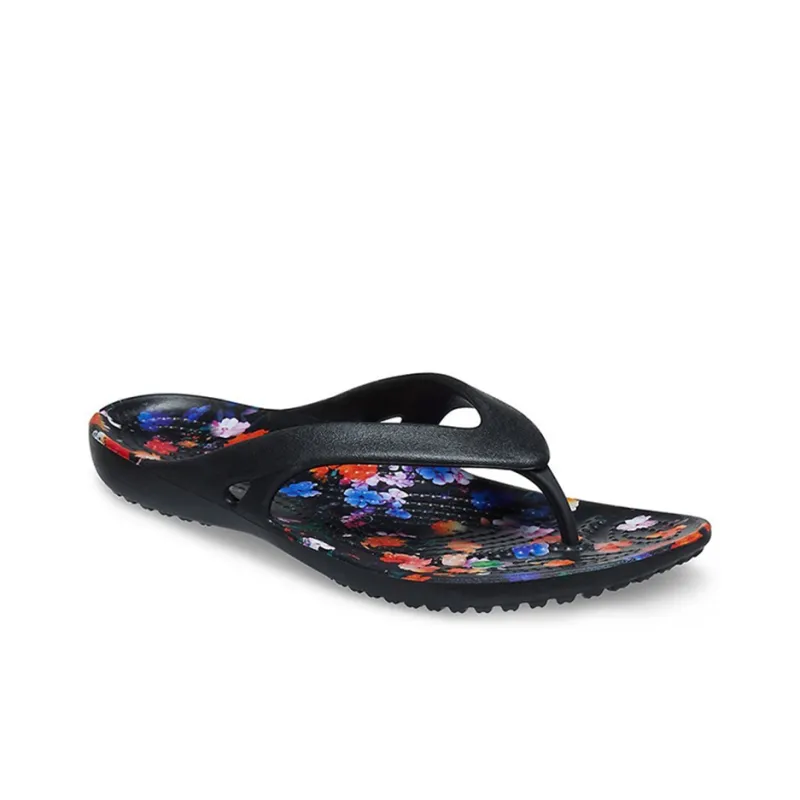Crocs Kadee 2 Printed Flip Minimalistic Casual Flip Flops Black Women's-2