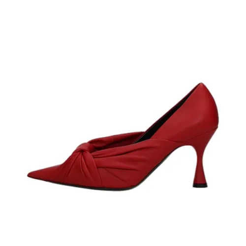 Balenciaga Knife High Heels Women's Red