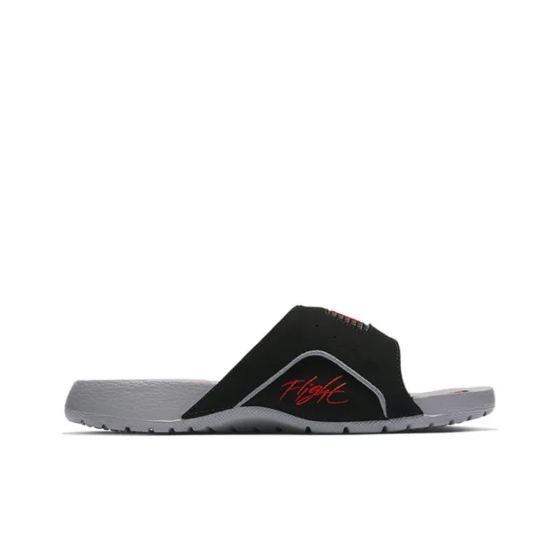 Jordan Hydro 4 Retro Slide GS 'Black Cement Grey'-1
