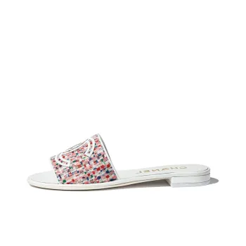 CHANEL Slide Slippers Women's Red Blue Green