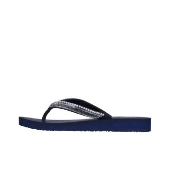 Skechers Meditation Rubber Sole Quiet Slide Slippers Women's Navy Blue