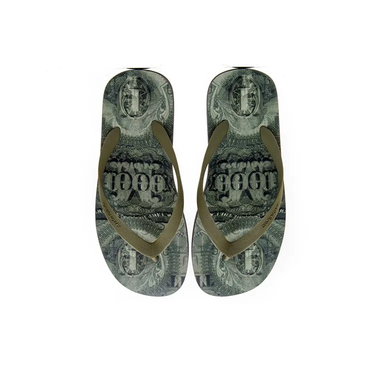 Givenchy Slip Resistant Flip Flops Men's Army Green-2