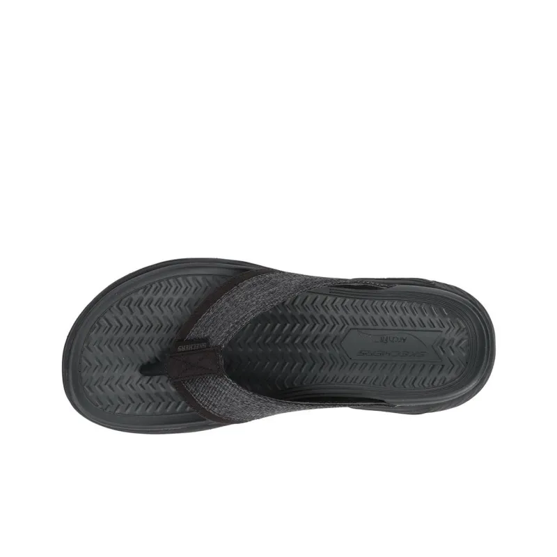 Skechers Arch Fit Motley Rubber Sole Odor-Resistant Slide Slippers Men's Black-3