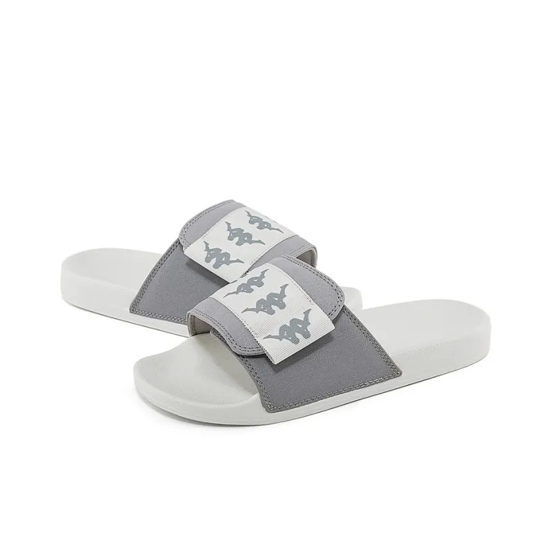 Kappa Slip Resistant Abrasion Resistant Slide Slippers Unisex Gray-4