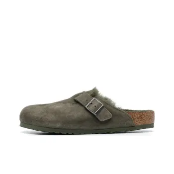 Birkenstock Boston Closed Toe Slippers Men's Gray Green