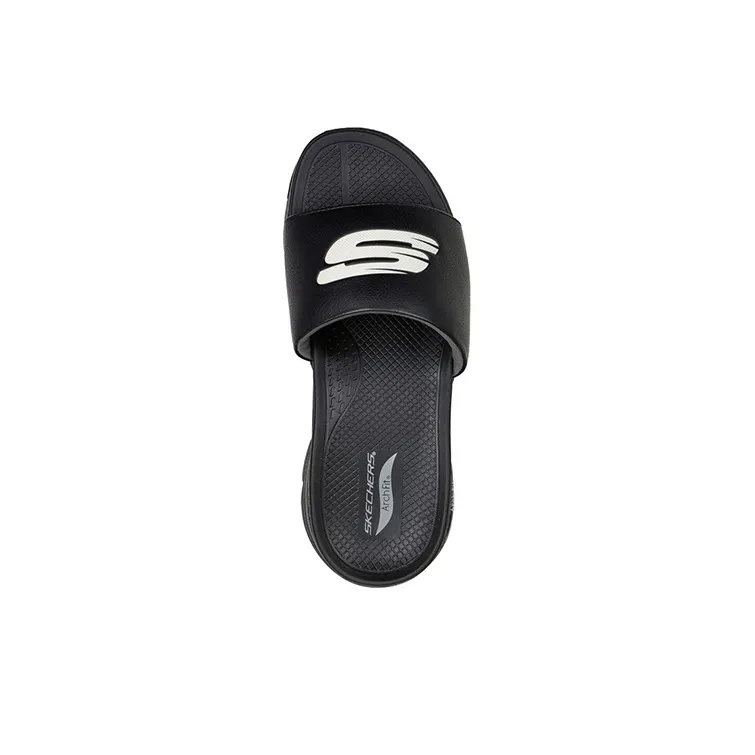 Skechers Arch Fit Series Slide Slippers Men Black/White-3