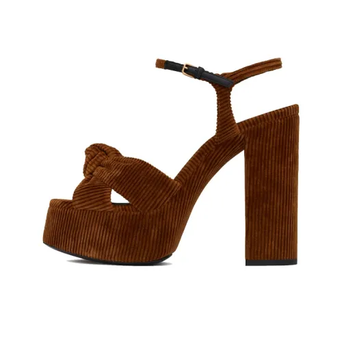 SAINT LAURENT Corduroy Knot-detail Sandals