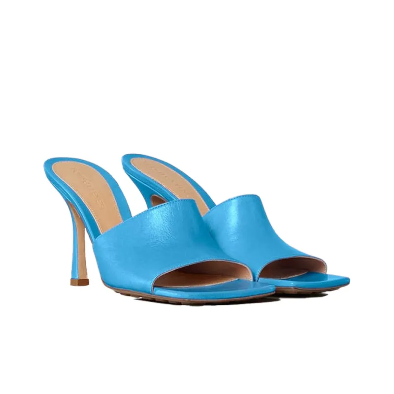 Bottega Veneta Stretch Stylish Sandal 9cm Women's Sky Blue-2