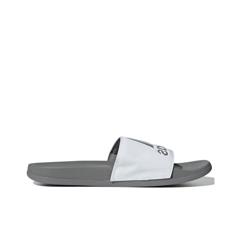 Adilette Adidas Comfort Slides 'White Grey'-1