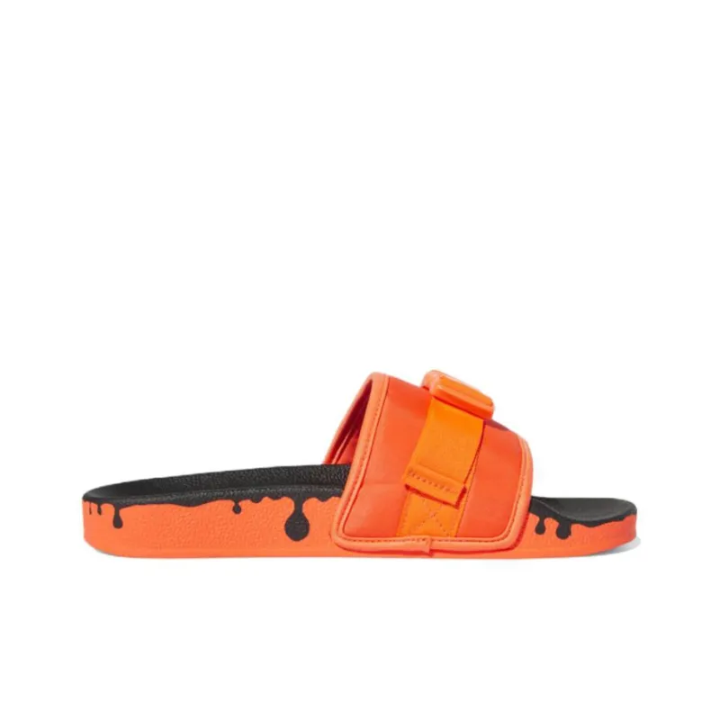Pouchylette Women's Adidas Originals Slides 'Paint Drip Solar Red' Women's-1