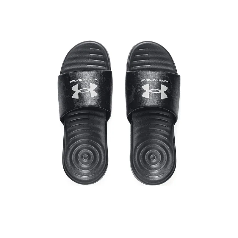 Under Armour Ansa Graphic Slides 'Black Pitch Grey'-3
