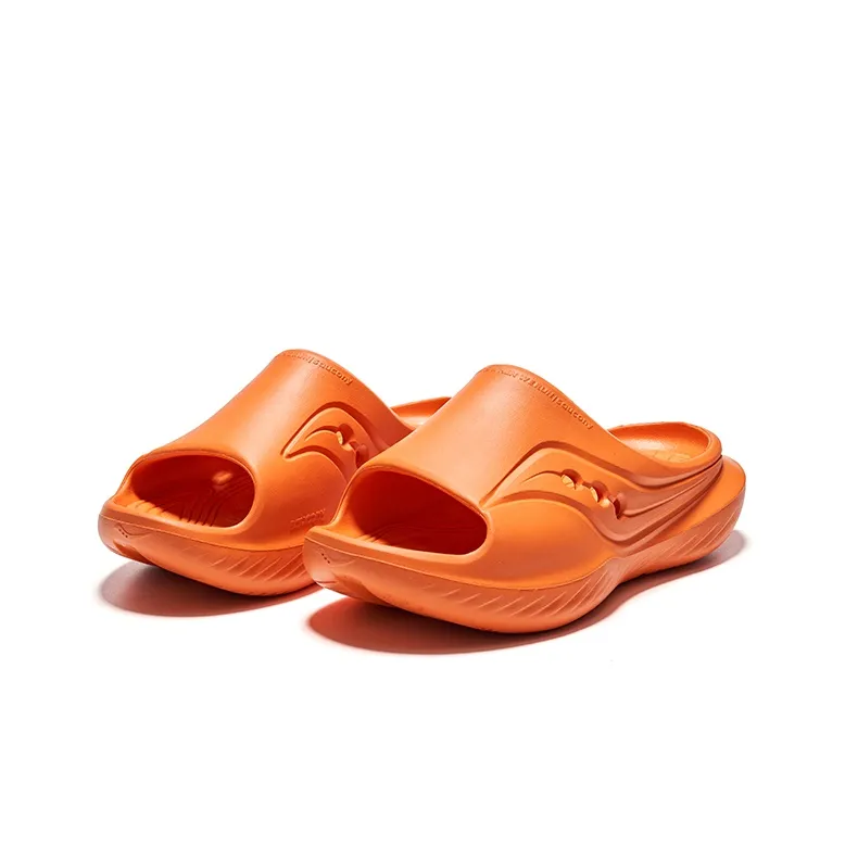 Saucony Cradle Slip Resistant Abrasion Resistant Slide Slippers Unisex Orange-2