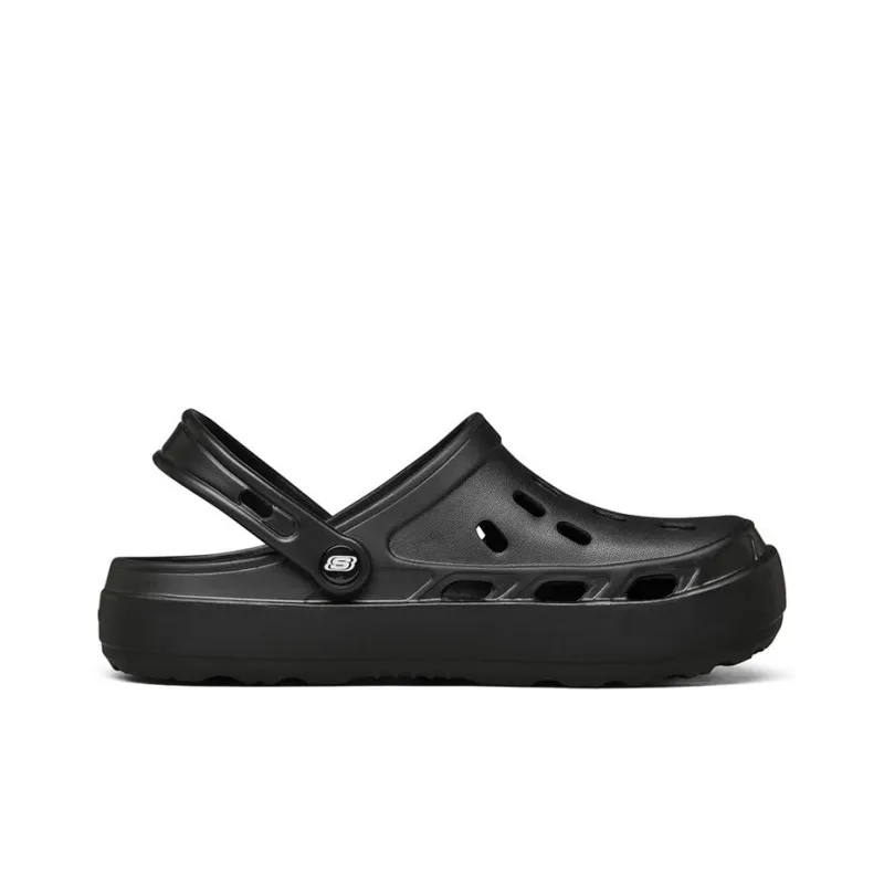 Skechers Swifters Minimalistic Cozy Sports Slippers Pure Black-1