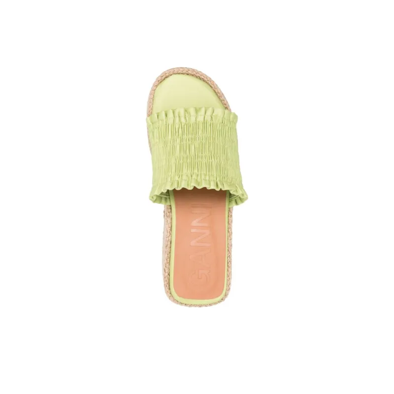 GANNI Smock Espadrille Wedge Sandals-4