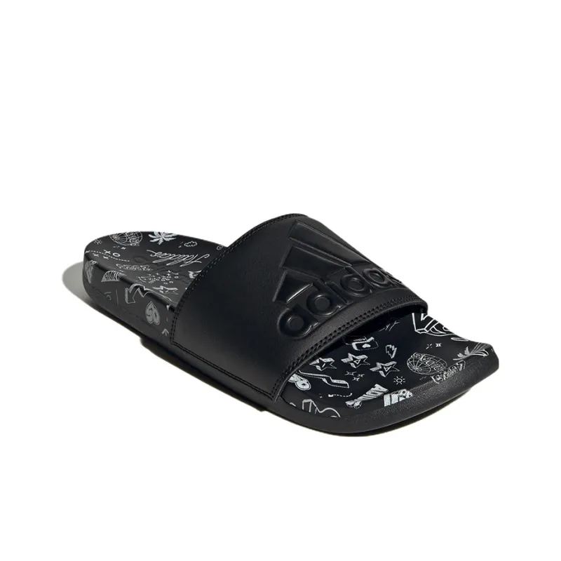 Adidas Adilette Comfort Sandals Black Cloud White-2