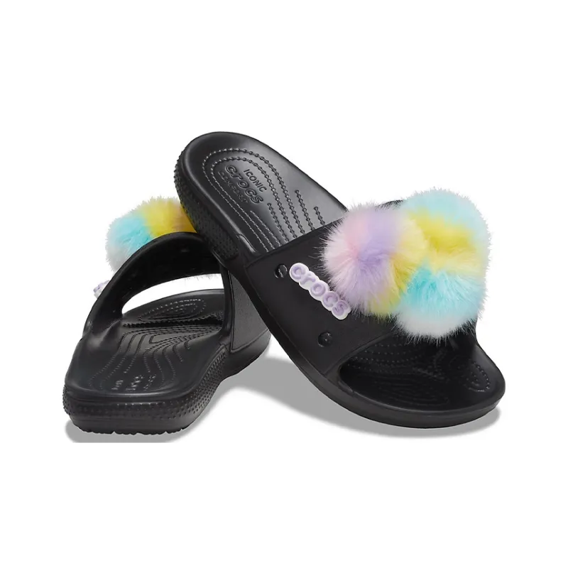 Crocs Slide Slippers Women's Black-5