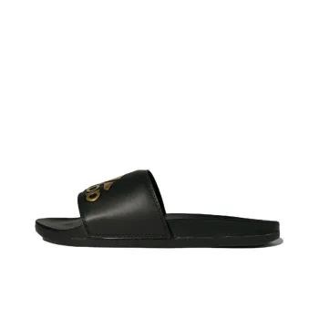 Adidas Adilette Comfort Slides Core Black Gold Metallic