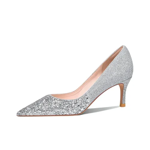 Lily Wei High Heels Women's Silver