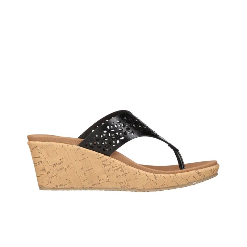 Skechers Cali Beverlee Rubber Sole Slide Slippers Women's Black-1
