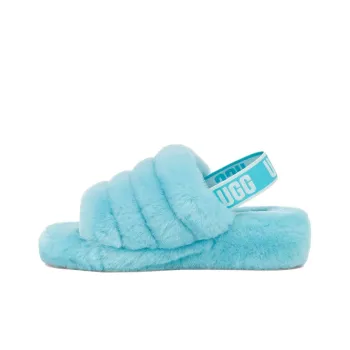 UGG Fluff Yeah Slide Thick Sole Blue Slippers Women's