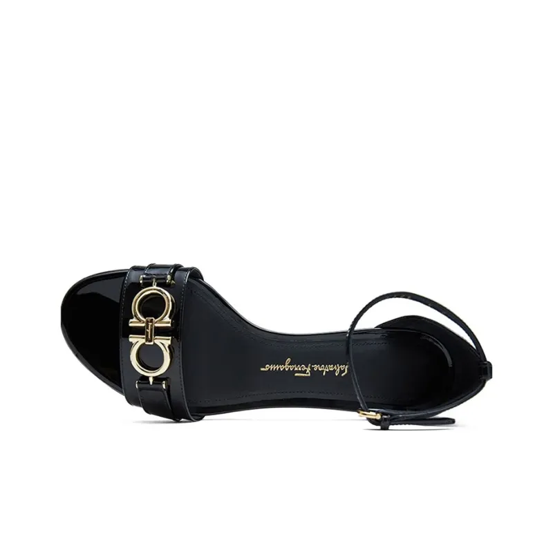 FERRAGAMO Como One Strap Sandals Women's Black-3