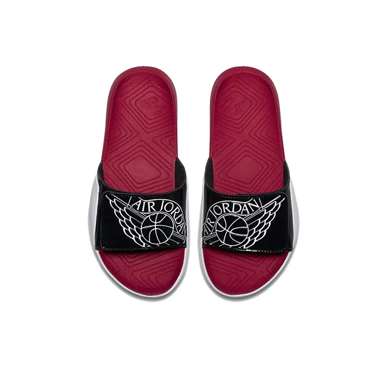 Jordan Slide Slippers Women's Black Red White-3
