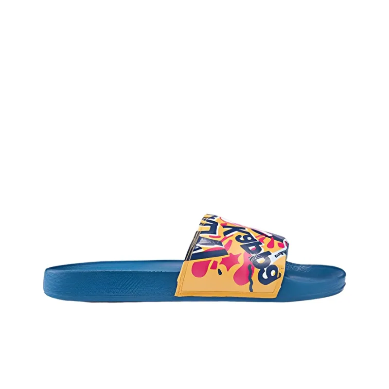 Kappa Slide Slippers Unisex Jade Blue/Black/Magenta/Corn Yellow/-1