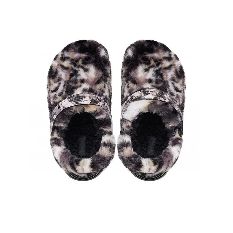 Crocs Classic Fur Sure 'Lined Animal Oreo' Women's-4