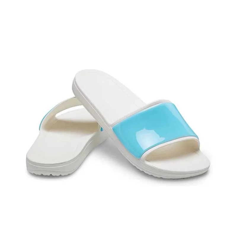 Crocs Sloane Luminous Slide Slippers Women's Ice Blue-3