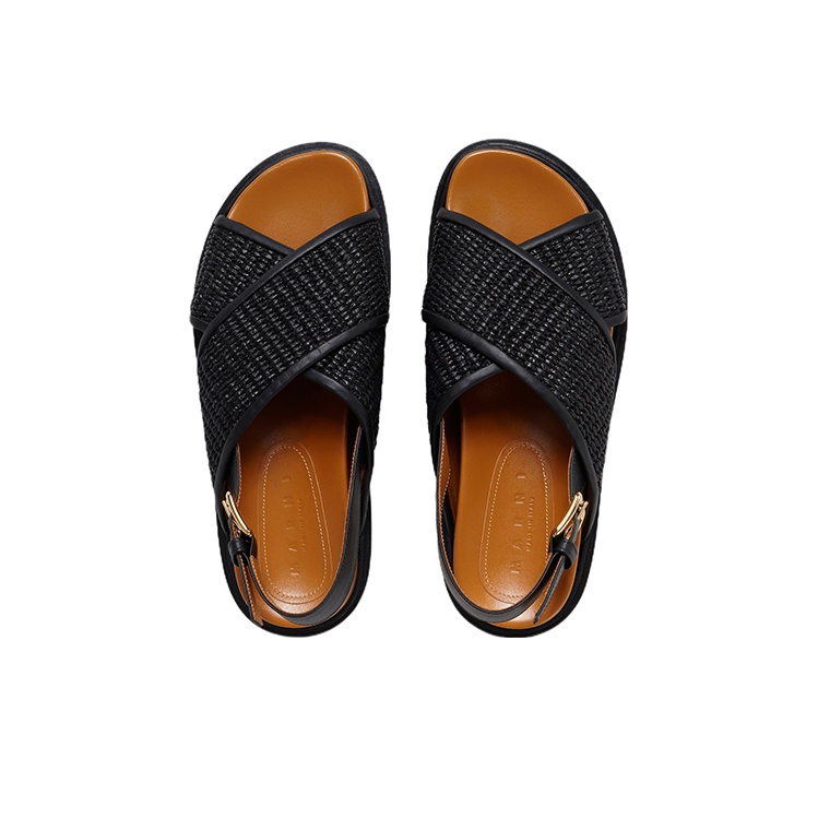 MARNI Fussbett Cross-Strap Sandals Women's US W 4 - POIZON MARNI Fussbett Cross-Strap Sandals Women's US W 4 - POIZON