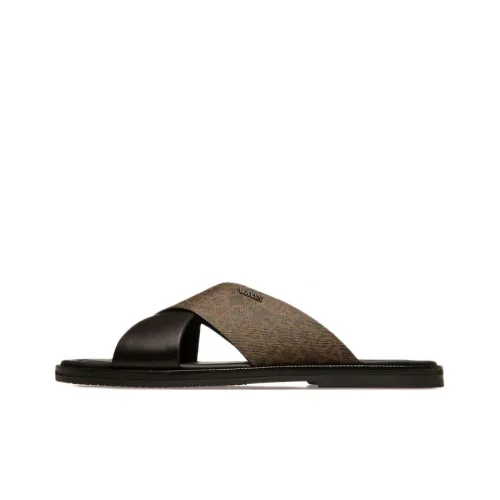 BALLY Slide Slippers Men Brown/Black