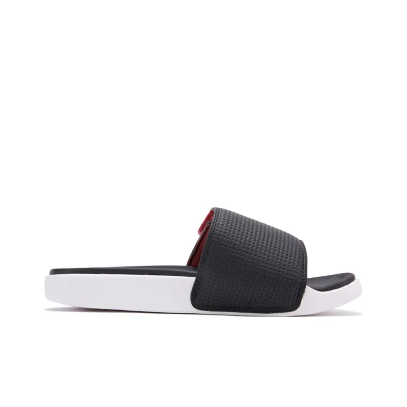 Skechers Velcro Stylish Flat Heel Sports Slippers Black Red-1