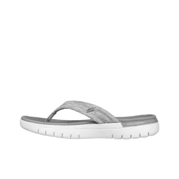 Skechers On-The-GO Fle Rubber Sole Flip Flops Women's Gray White