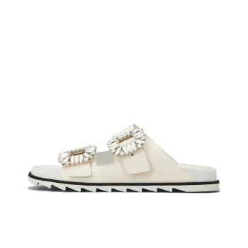 Roger Vivier Slidy Viv' Buckle Open Toe Mules Women's