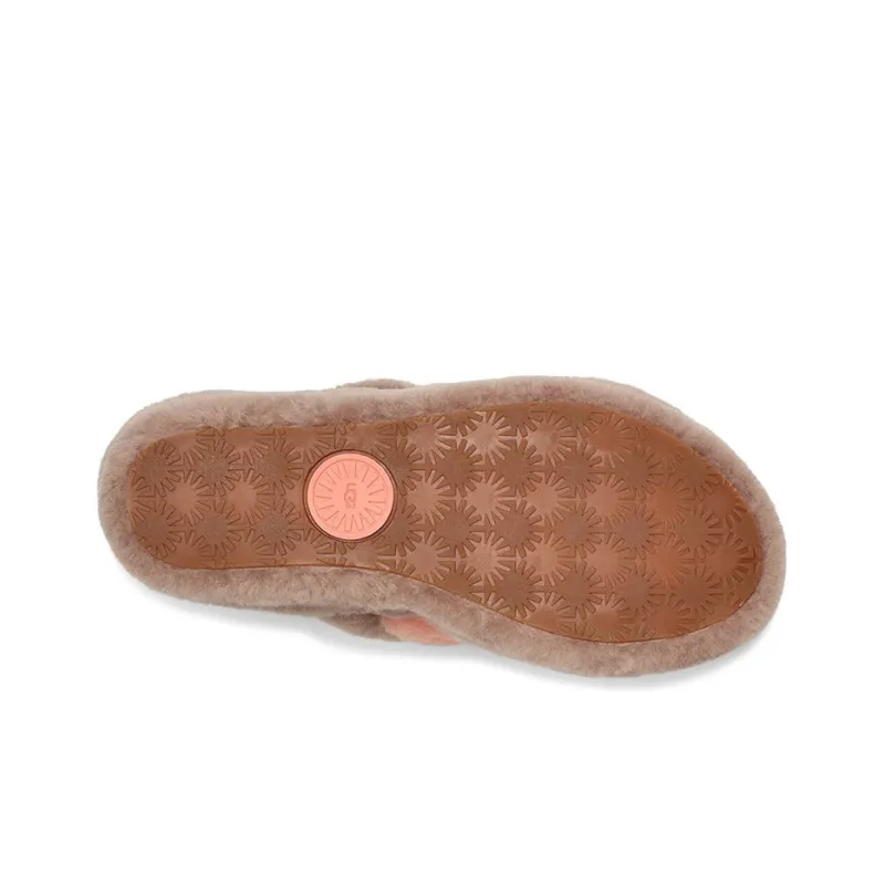 UGG FLUFF YEAH Sandal Women's Walnut Wood Color-5