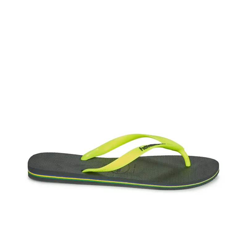 Havaianas Brazil Logo Stylish Sandals Men's Black Green-1