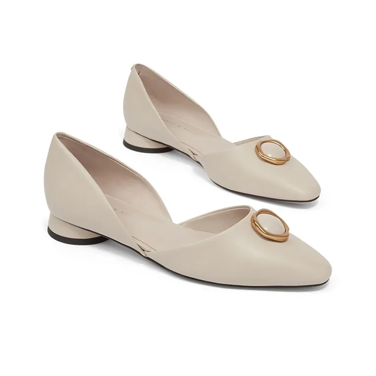 CHARLES&KEITH Casual Single Shoes Women's Milk White-3