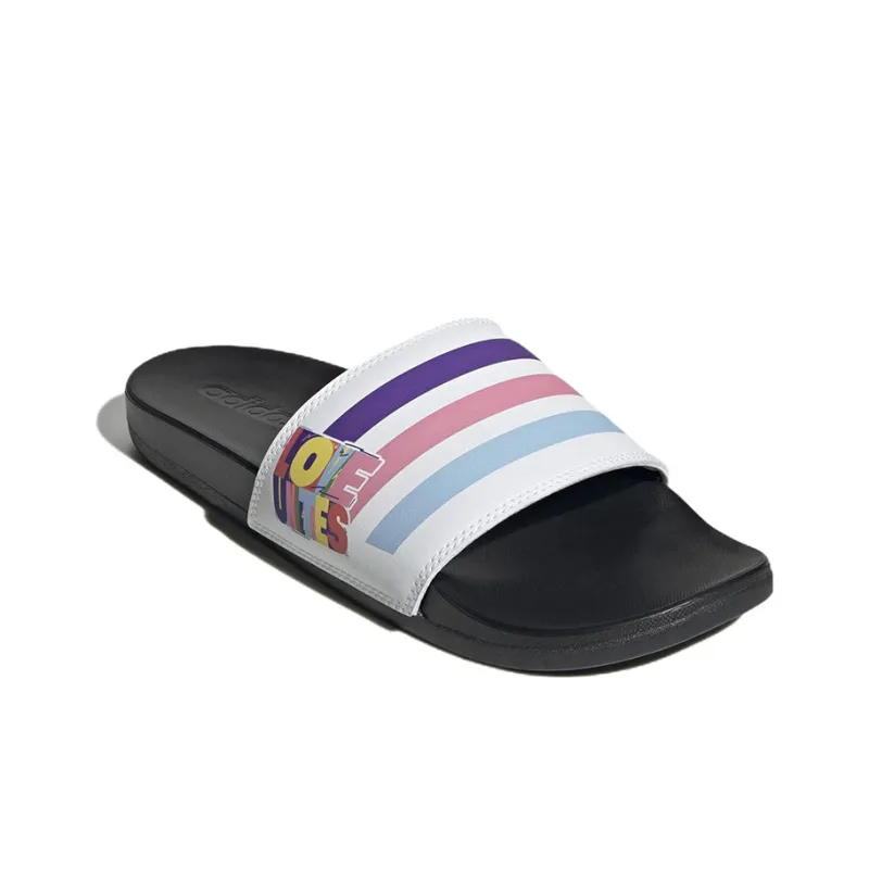 Adidas Adilette Comfort Sandals Cloud White Semi Turbo Pulse Amber-2
