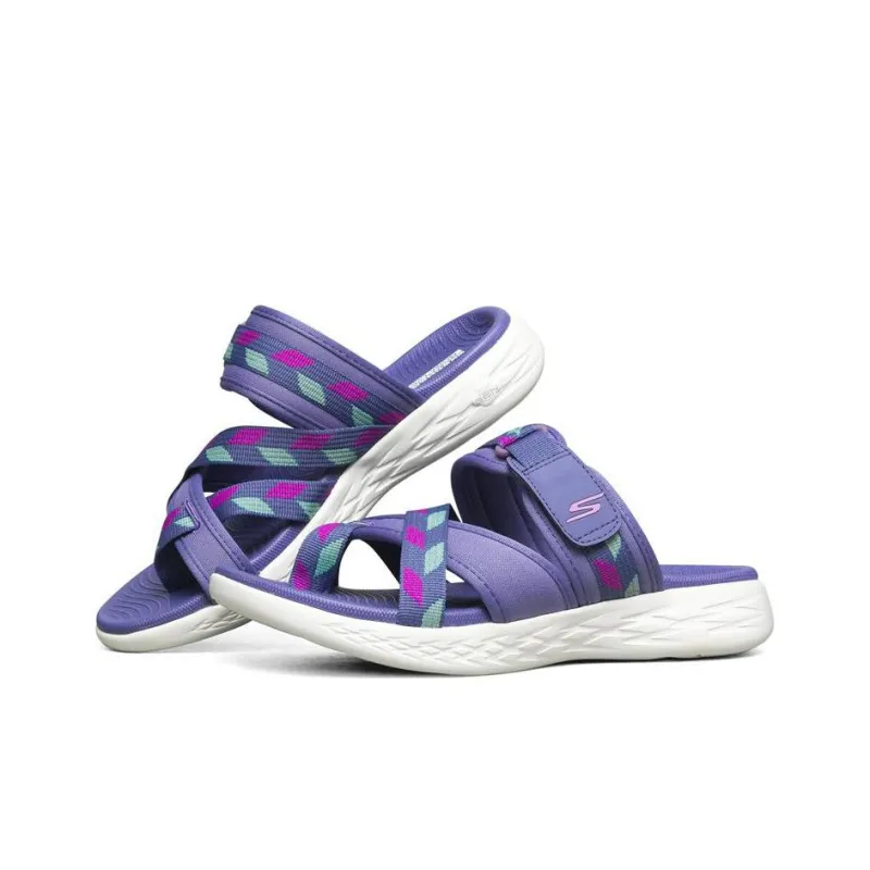 Skechers On The Go Slide Slippers Women's Purple/Blue-2