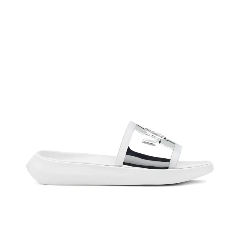 UGG Hilama Slide Shoe White Silver Women's-1