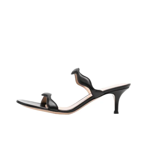 GIANVITO ROSSI Double-strap Leather Mules