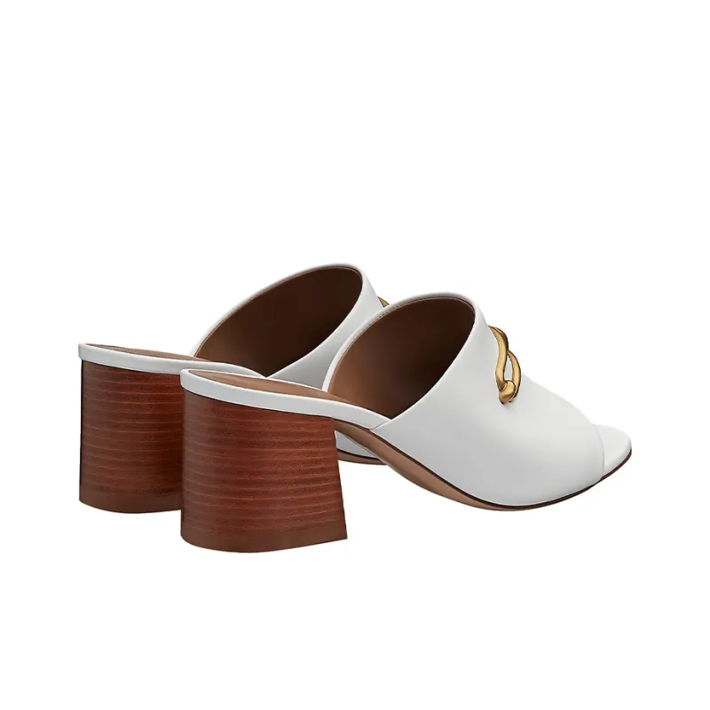 HERMES Camilla Stylish Sandals Women's White-3