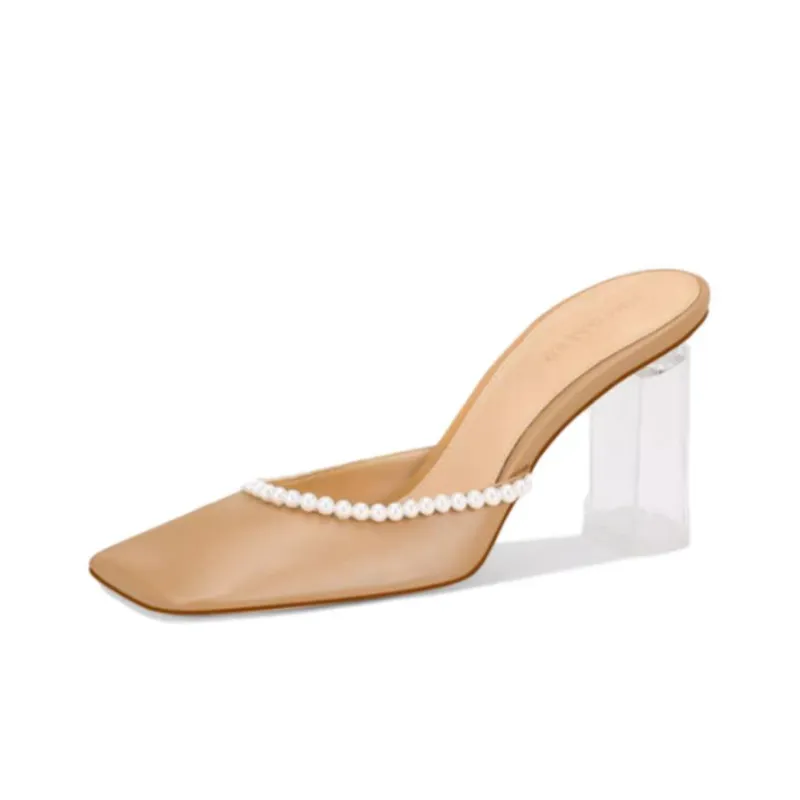 SHUDAIER Wrap-toe Slippers Women's Apricot-1