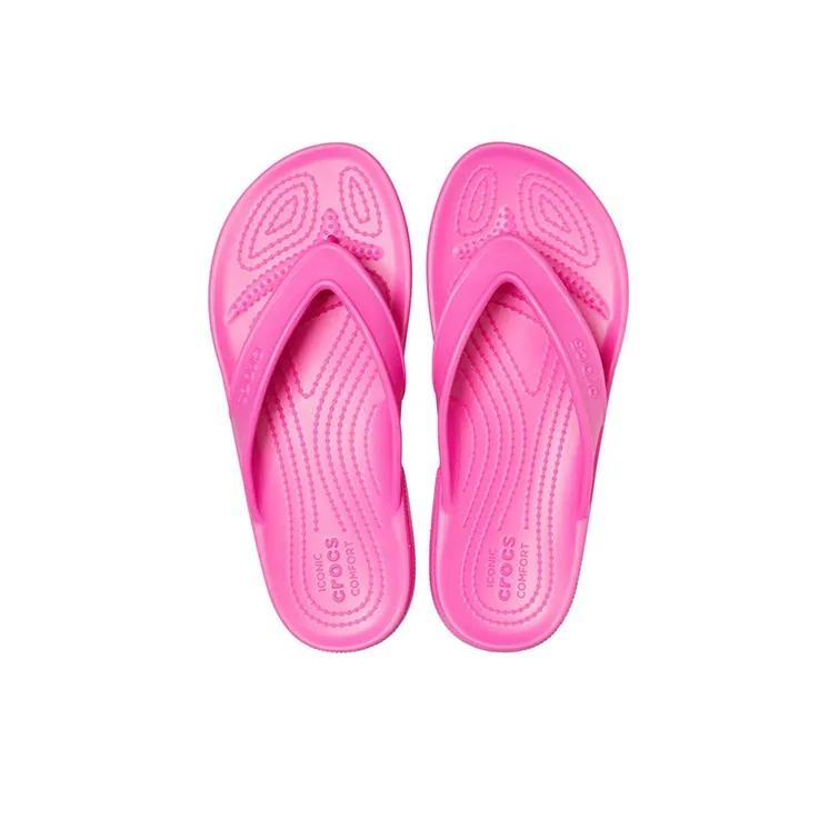 Crocs Classic Soft Sole Cozy Flip Flops Unisex Pink-4